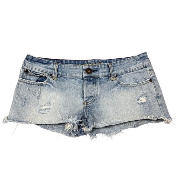 American Eagle Womens Size 4 Cut Off Denim Distressed Shorts - Picture 1 of 10